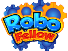 شعار RoboFellow ، يمثل تطبيقًا للجوّال يتحكم في الروبوتات الخاصة بك عن طريق البرمجة والتي هي بسيطة مثل توصيل المربعات  blocks 